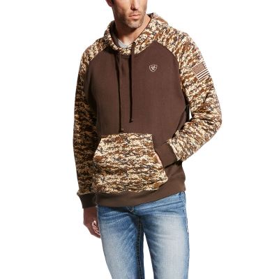 Ariat Patriot - Hoodie Koffie Camo Heren - 10185-278